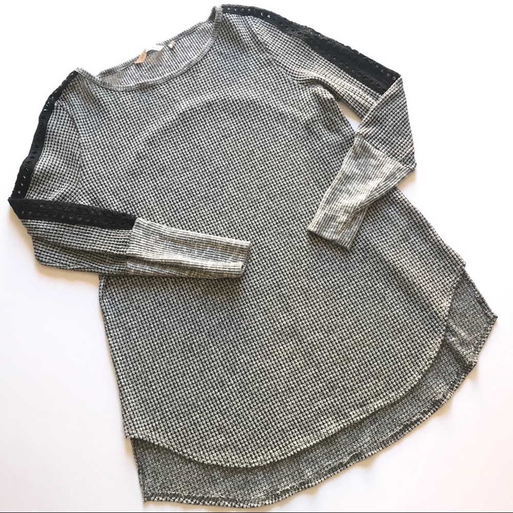 Soft Surroundings Black and Gray Tunic Top